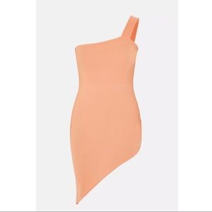 One Strap Peach Dress